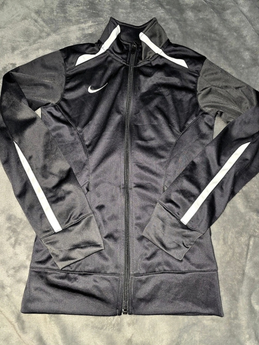 Nike Sportswear Full-Zip Track Jacket Grey & White